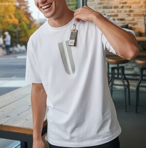 NOBULL White Short Sleeve Tee with Gray Graphic Athletic NEW